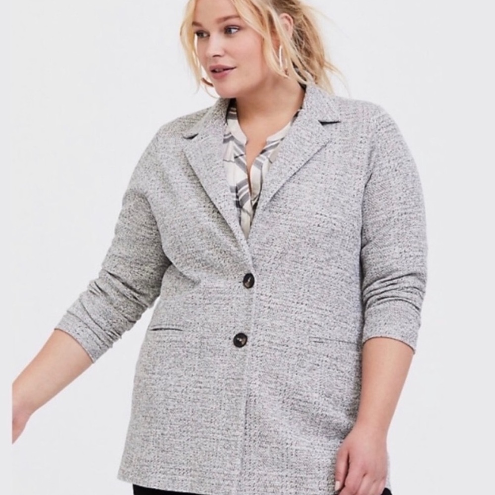 Torrid knit trench blazer